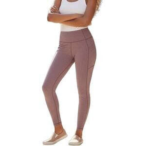 Danskin Women's Active Leggings S High Waist Space Dye Purple Ankle Athletic